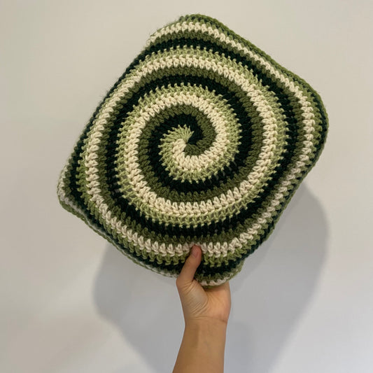 Green Swirl Pillow