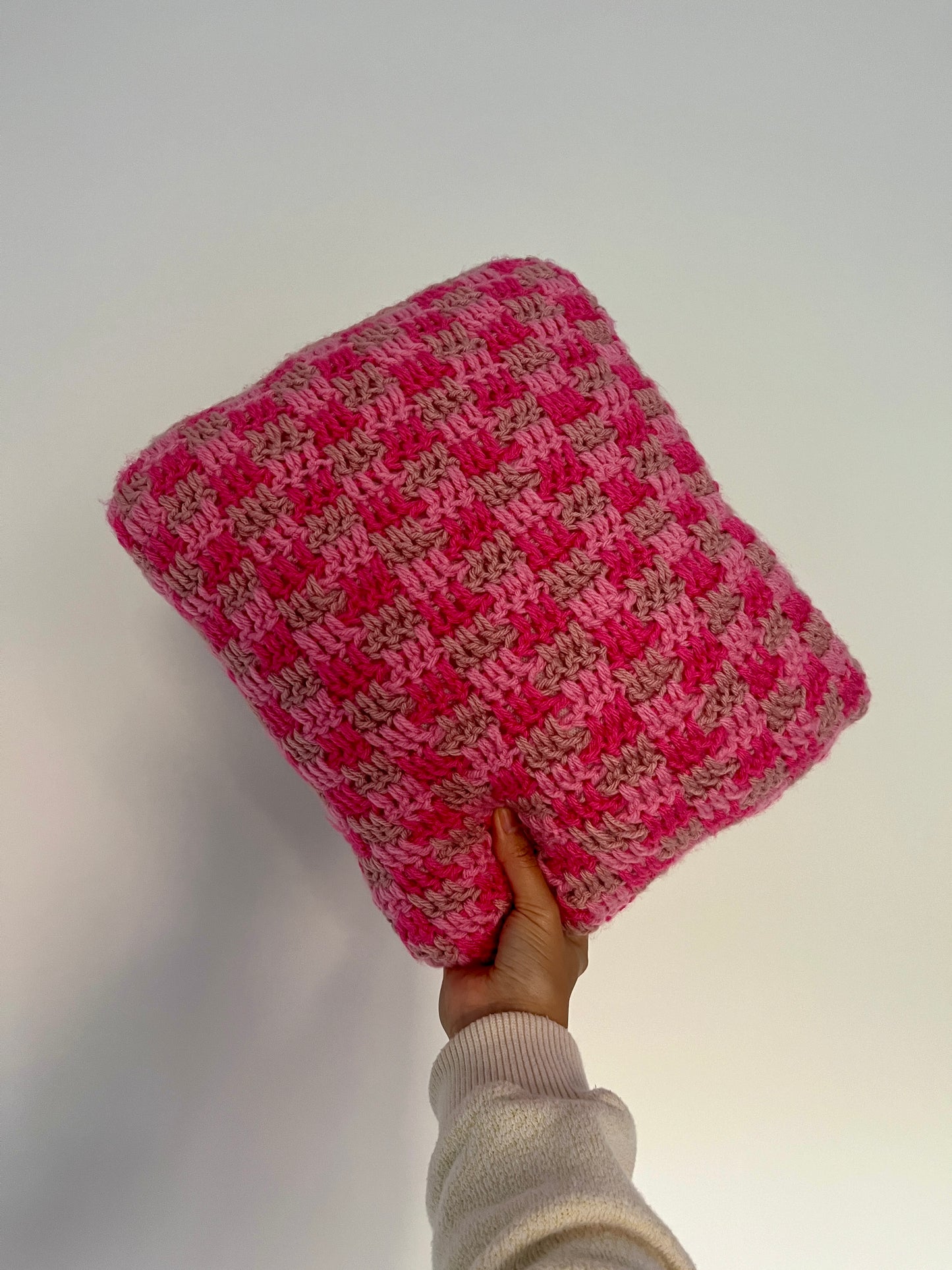 Pink Checkered Pillow