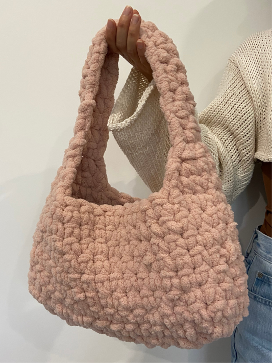 Chunky Pink Crochet Purse